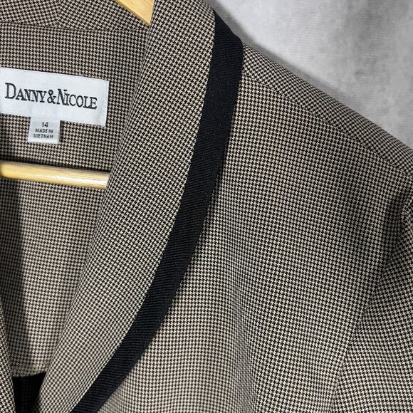 Vintage Houndstooth Check 90s Retro Blazer Size Large - Picture 3 of 4